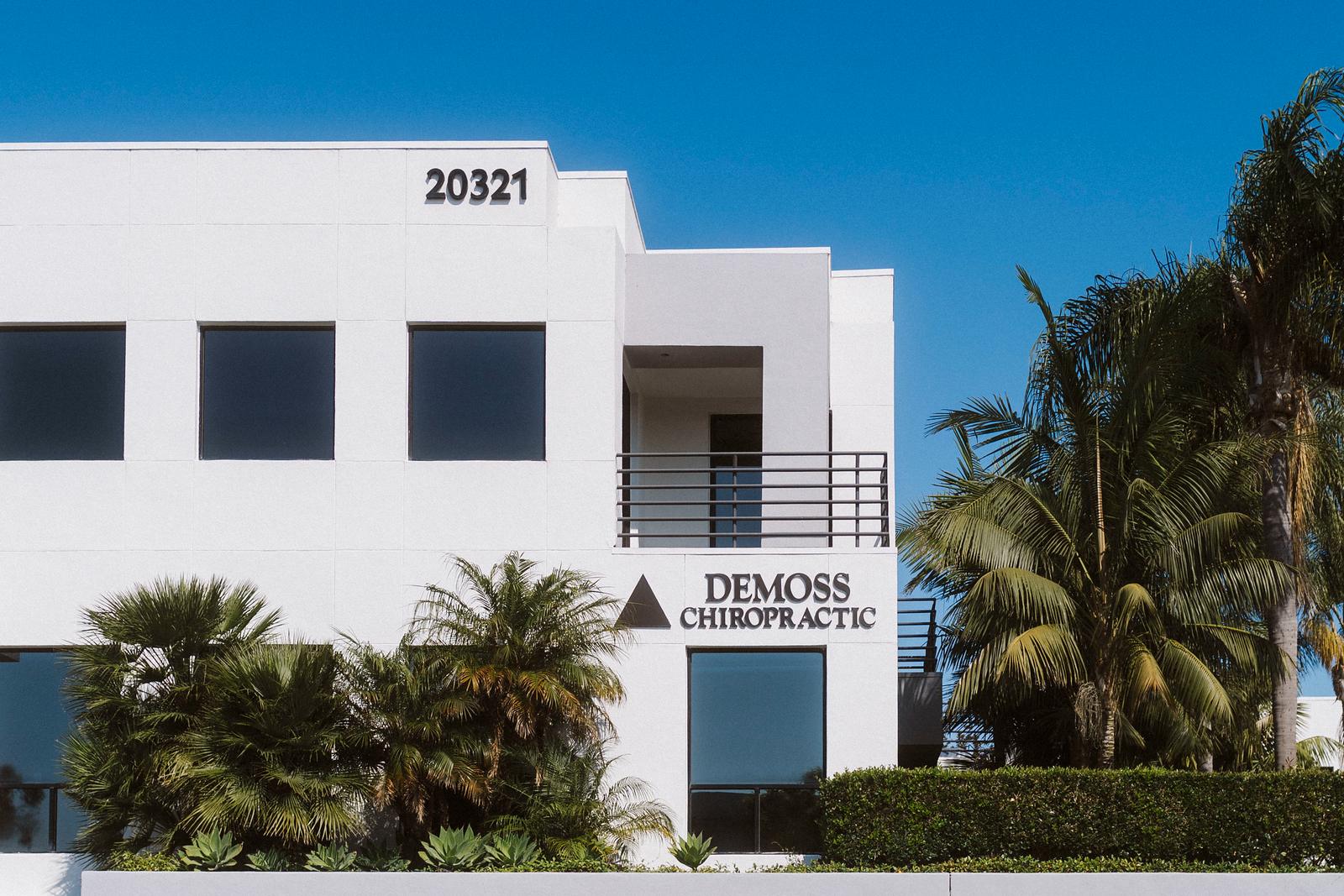 The DeMoss Chiropractic building at 20321 SW Birch St, Newport Beach